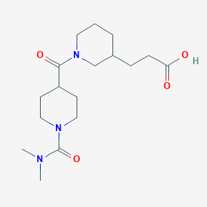 3-[1-[1-(Dimethylcarbamoyl)piperidine-4-carbonyl]piperidin-3-yl]propanoic acid