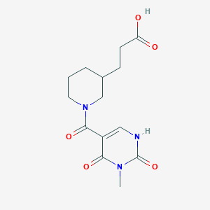 3-[1-(3-methyl-2,4-dioxo-1H-pyrimidine-5-carbonyl)piperidin-3-yl]propanoic acid