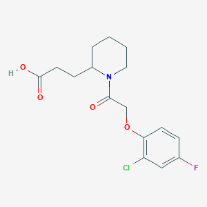 3-[1-[2-(2-Chloro-4-fluorophenoxy)acetyl]piperidin-2-yl]propanoic acid