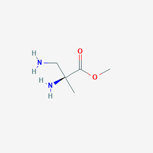 molecular formula C5H12N2O2 B066656 methyl (2S)-2,3-diamino-2-methylpropanoate CAS No. 190393-73-8