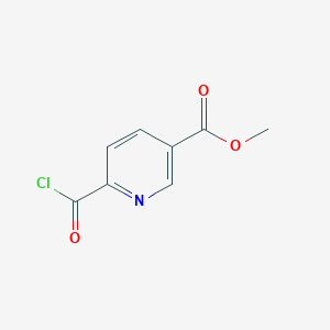 molecular formula C8H6ClNO3 B066680 6-(氯代羰基)烟酸甲酯 CAS No. 169124-35-0