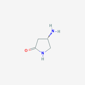 molecular formula C4H8N2O B066708 (S)-4-氨基吡咯烷-2-酮 CAS No. 160806-40-6