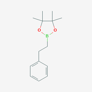 molecular formula C14H21BO2 B066729 4,4,5,5-四甲基-2-苯乙基-1,3,2-二氧杂硼环丁烷 CAS No. 165904-22-3