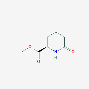 molecular formula C7H11NO3 B066743 (2R)-6-氧代哌啶-2-羧酸甲酯 CAS No. 183890-34-8