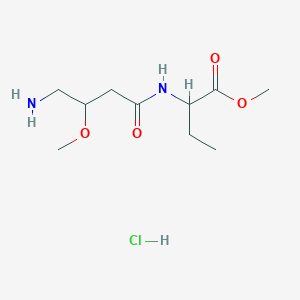 molecular formula C10H21ClN2O4 B6679543 Methyl 2-[(4-amino-3-methoxybutanoyl)amino]butanoate;hydrochloride 