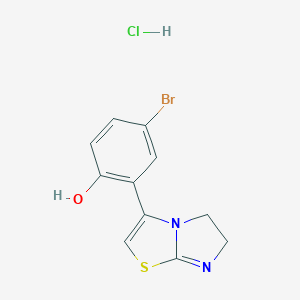 B066811 Phenol, 4-bromo-2-(5,6-dihydroimidazo(2,1-b)thiazol-3-yl)-, monohydrochloride CAS No. 160518-43-4