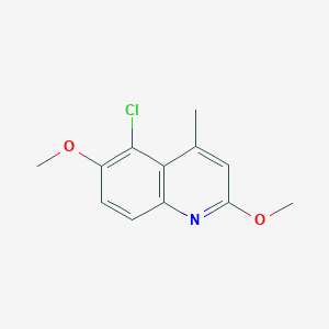 molecular formula C12H12ClNO2 B066841 5-氯-2,6-二甲氧基-4-甲基喹啉 CAS No. 189746-19-8