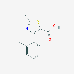 molecular formula C12H11NO2S B066869 2-Methyl-4-(2-methylphenyl)-5-thiazolecarboxylic acid CAS No. 188679-17-6
