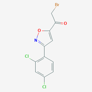 molecular formula C11H6BrCl2NO2 B066870 2-Bromo-1-(3-(2,4-dichlorophenyl)isoxazol-5-yl)ethanone CAS No. 175334-69-7