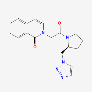 2-[2-oxo-2-[(2S)-2-(triazol-1-ylmethyl)pyrrolidin-1-yl]ethyl]isoquinolin-1-one