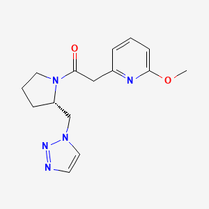 2-(6-methoxypyridin-2-yl)-1-[(2S)-2-(triazol-1-ylmethyl)pyrrolidin-1-yl]ethanone