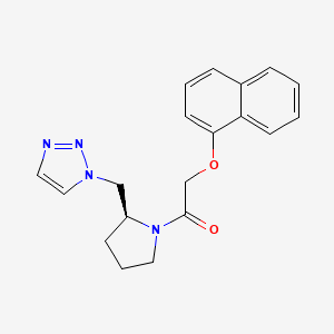 2-naphthalen-1-yloxy-1-[(2S)-2-(triazol-1-ylmethyl)pyrrolidin-1-yl]ethanone