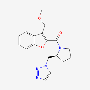 [3-(methoxymethyl)-1-benzofuran-2-yl]-[(2S)-2-(triazol-1-ylmethyl)pyrrolidin-1-yl]methanone