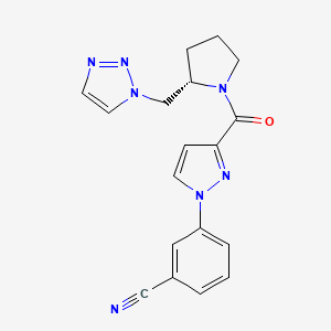 3-[3-[(2S)-2-(triazol-1-ylmethyl)pyrrolidine-1-carbonyl]pyrazol-1-yl]benzonitrile