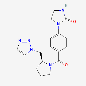 1-[4-[(2S)-2-(triazol-1-ylmethyl)pyrrolidine-1-carbonyl]phenyl]imidazolidin-2-one