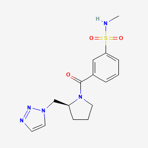 N-methyl-3-[(2S)-2-(triazol-1-ylmethyl)pyrrolidine-1-carbonyl]benzenesulfonamide