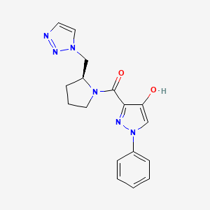 (4-hydroxy-1-phenylpyrazol-3-yl)-[(2S)-2-(triazol-1-ylmethyl)pyrrolidin-1-yl]methanone