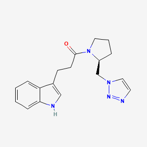 3-(1H-indol-3-yl)-1-[(2S)-2-(triazol-1-ylmethyl)pyrrolidin-1-yl]propan-1-one