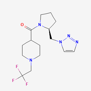 [(2S)-2-(triazol-1-ylmethyl)pyrrolidin-1-yl]-[1-(2,2,2-trifluoroethyl)piperidin-4-yl]methanone