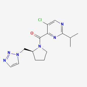 (5-chloro-2-propan-2-ylpyrimidin-4-yl)-[(2S)-2-(triazol-1-ylmethyl)pyrrolidin-1-yl]methanone