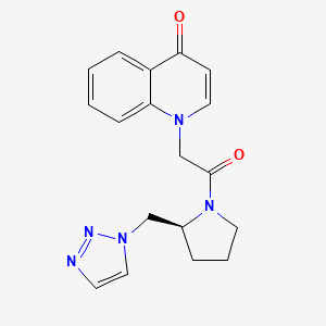 1-[2-oxo-2-[(2S)-2-(triazol-1-ylmethyl)pyrrolidin-1-yl]ethyl]quinolin-4-one