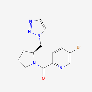 (5-bromopyridin-2-yl)-[(2S)-2-(triazol-1-ylmethyl)pyrrolidin-1-yl]methanone