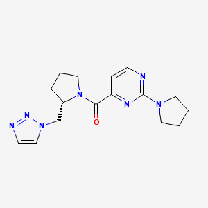 (2-pyrrolidin-1-ylpyrimidin-4-yl)-[(2S)-2-(triazol-1-ylmethyl)pyrrolidin-1-yl]methanone