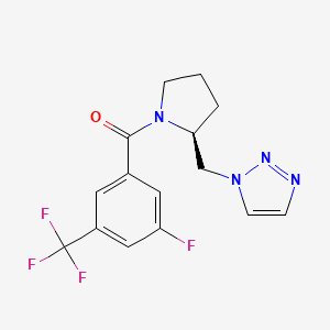 [3-fluoro-5-(trifluoromethyl)phenyl]-[(2S)-2-(triazol-1-ylmethyl)pyrrolidin-1-yl]methanone