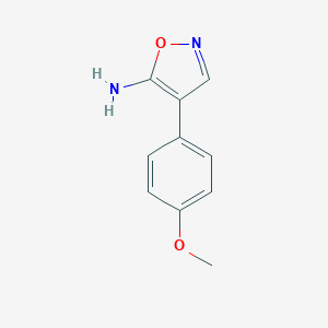 molecular formula C10H10N2O2 B066871 4-(4-Methoxyphenyl)isoxazol-5-amine CAS No. 183666-47-9