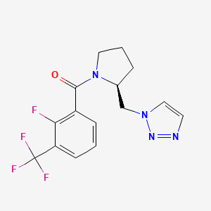 [2-fluoro-3-(trifluoromethyl)phenyl]-[(2S)-2-(triazol-1-ylmethyl)pyrrolidin-1-yl]methanone