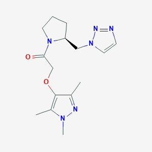 1-[(2S)-2-(triazol-1-ylmethyl)pyrrolidin-1-yl]-2-(1,3,5-trimethylpyrazol-4-yl)oxyethanone