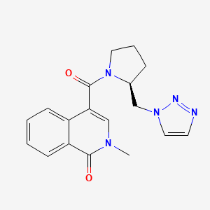 2-methyl-4-[(2S)-2-(triazol-1-ylmethyl)pyrrolidine-1-carbonyl]isoquinolin-1-one