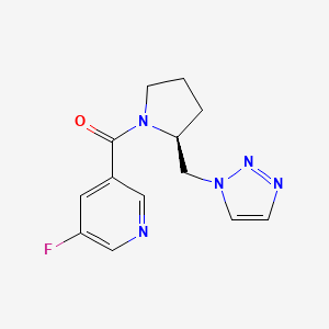 (5-fluoropyridin-3-yl)-[(2S)-2-(triazol-1-ylmethyl)pyrrolidin-1-yl]methanone