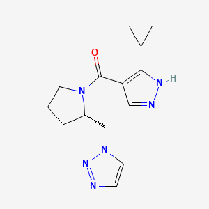 (5-cyclopropyl-1H-pyrazol-4-yl)-[(2S)-2-(triazol-1-ylmethyl)pyrrolidin-1-yl]methanone