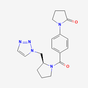 1-[4-[(2S)-2-(triazol-1-ylmethyl)pyrrolidine-1-carbonyl]phenyl]pyrrolidin-2-one