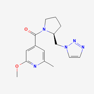 (2-methoxy-6-methylpyridin-4-yl)-[(2S)-2-(triazol-1-ylmethyl)pyrrolidin-1-yl]methanone