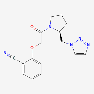 2-[2-oxo-2-[(2S)-2-(triazol-1-ylmethyl)pyrrolidin-1-yl]ethoxy]benzonitrile