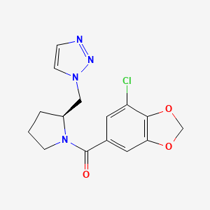 (7-chloro-1,3-benzodioxol-5-yl)-[(2S)-2-(triazol-1-ylmethyl)pyrrolidin-1-yl]methanone