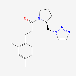 3-(2,4-dimethylphenyl)-1-[(2S)-2-(triazol-1-ylmethyl)pyrrolidin-1-yl]propan-1-one