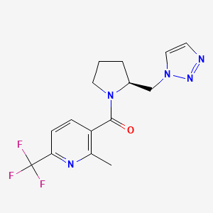 [2-methyl-6-(trifluoromethyl)pyridin-3-yl]-[(2S)-2-(triazol-1-ylmethyl)pyrrolidin-1-yl]methanone