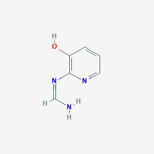 molecular formula C6H7N3O B066872 N'-(3-hydroxypyridin-2-yl)methanimidamide CAS No. 193413-17-1