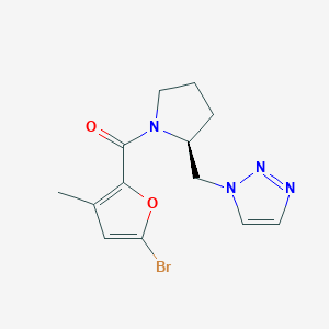 (5-bromo-3-methylfuran-2-yl)-[(2S)-2-(triazol-1-ylmethyl)pyrrolidin-1-yl]methanone