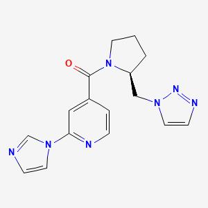 (2-imidazol-1-ylpyridin-4-yl)-[(2S)-2-(triazol-1-ylmethyl)pyrrolidin-1-yl]methanone