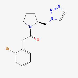 2-(2-bromophenyl)-1-[(2S)-2-(triazol-1-ylmethyl)pyrrolidin-1-yl]ethanone