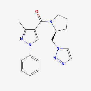 (3-methyl-1-phenylpyrazol-4-yl)-[(2S)-2-(triazol-1-ylmethyl)pyrrolidin-1-yl]methanone