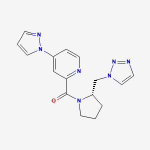 (4-pyrazol-1-ylpyridin-2-yl)-[(2S)-2-(triazol-1-ylmethyl)pyrrolidin-1-yl]methanone