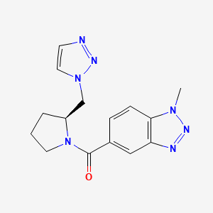 (1-methylbenzotriazol-5-yl)-[(2S)-2-(triazol-1-ylmethyl)pyrrolidin-1-yl]methanone