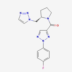 [2-(4-fluorophenyl)triazol-4-yl]-[(2S)-2-(triazol-1-ylmethyl)pyrrolidin-1-yl]methanone