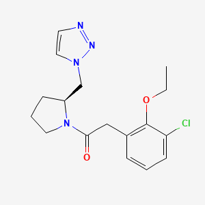 2-(3-chloro-2-ethoxyphenyl)-1-[(2S)-2-(triazol-1-ylmethyl)pyrrolidin-1-yl]ethanone