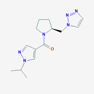 (1-propan-2-ylpyrazol-4-yl)-[(2S)-2-(triazol-1-ylmethyl)pyrrolidin-1-yl]methanone